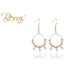 R33970 EARRINGS OMBRE WH.OPAL-LT.GOLD GO