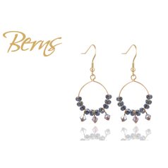 R33971 EARRINGS OMBRE AB.SAT-DK.BLUE GO