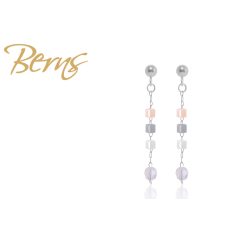 R34010 EARRINGS OLIN SNOWY-WH.OPAL SS