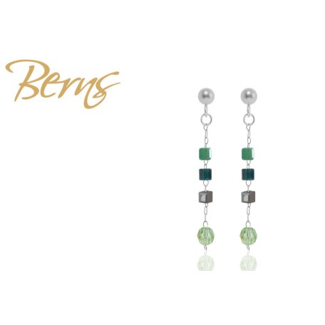 R34012 EARRINGS OLIN PINE-PERIDOT.SH SS