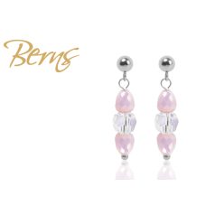 R34018 EARRINGS INDRA LT.ROSE-WH.OPAL SS