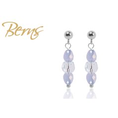 R34019 EARRINGS INDRA LT.BLUE-LT.AZORE SS