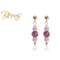 R34022 EARRINGS INDRA LILAC-AMETHYST SH. GO