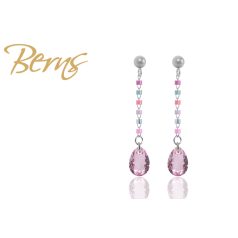 R34046 EARRINGS ESTELLE LT.ROSE SS