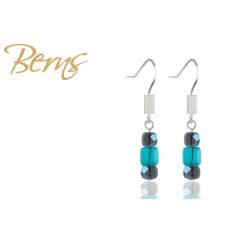 R34141 EARRINGS GILL DK.BLUE-BL.ZIRCON SS