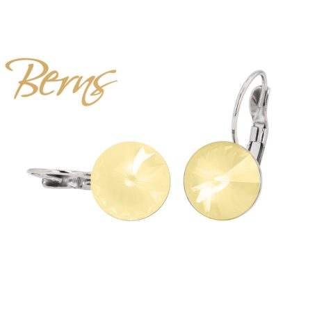 R34163 EARRINGS FR. GALAXY I-S.YELLOW 12MM SS