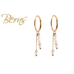 R34228 EARRINGS AURA WHITE GO