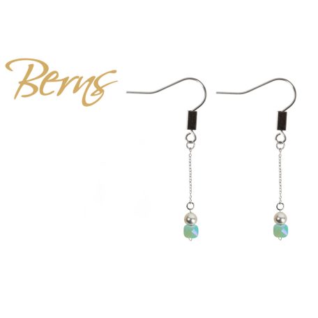 R34231 EARRINGS ELODIE LTBLUE-LTAZORE SS