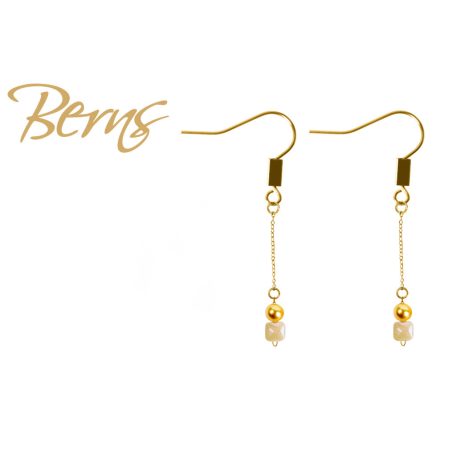 R34232 EARRINGS ELODIE WHITE-LTCTOPAZ.SH GO