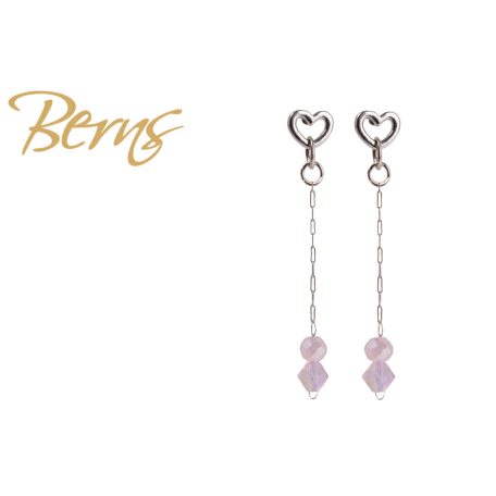 R34237 EARRINGS ELINA LTROSE-ROSE.W.OPAL SS