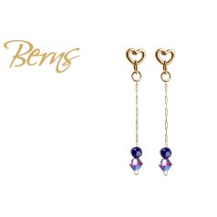 R34239 EARRINGS ELINA DKBLUE-IRIS GO