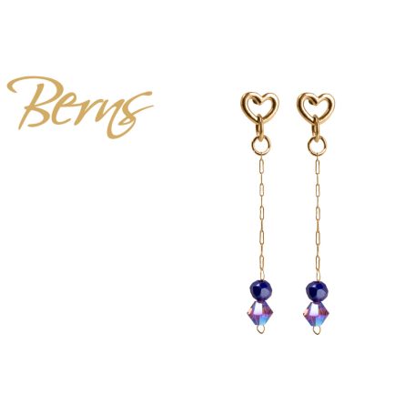 R34239 EARRINGS ELINA DKBLUE-IRIS GO
