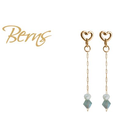 R34241 EARRINGS ELINA MINT-P.OPAL.SH GO