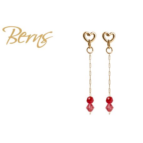 R34242 EARRINGS ELINA RED-I.PINK GO