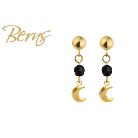 R34243 EARRINGS SOLARIS MOON JET GO