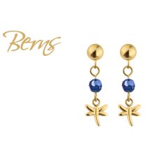 R34246 EARRINGS SOLARIS DRAGONFLY SAPPHIRE GO
