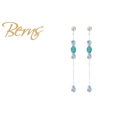 R34253 EARRINGS GLORY BLZIRCON-LTBLUE SS