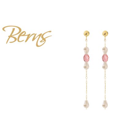 R34259 EARRINGS GLORY RPEACH-CREAM GO