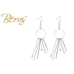 R34298 EARRINGS PEACH MINT SS