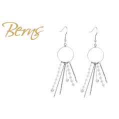 R34301 EARRINGS PEACH WHITE SS