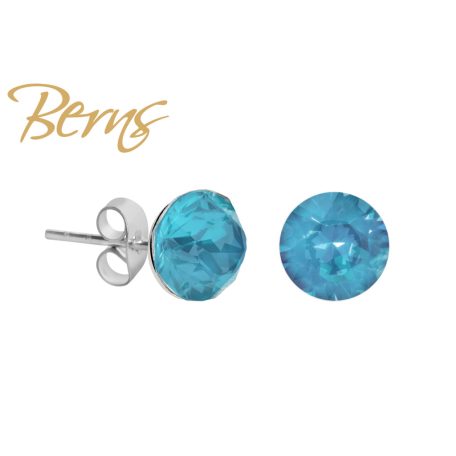 R34313 EARRINGS XIRIUS I-TEAL 8MM SS