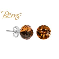 R34315 EARRINGS XIRIUS LTTOPAZ 8MM SS