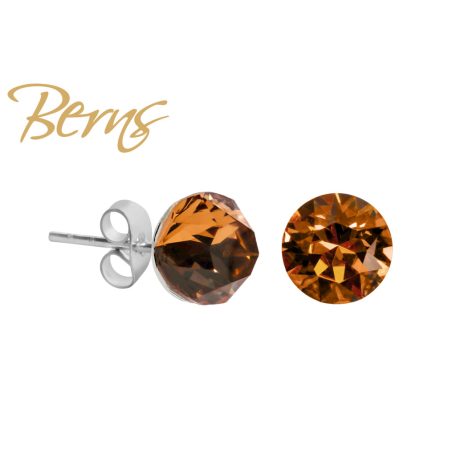 R34315 EARRINGS XIRIUS LTTOPAZ 8MM SS