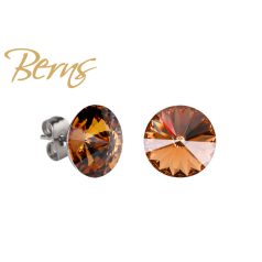 R34317 EARRINGS GALAXY LTTOPAZ 10MM SS