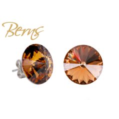 R34321 EARRINGS GALAXY LTTOPAZ 14MM SS