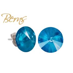 R34325 EARRINGS GALAXY I-TEAL 12MM SS