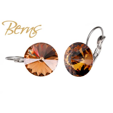 R34328 EARRINGS FR. GALAXY LTTOPAZ 14MM SS