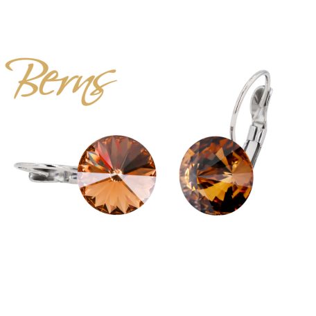 R34333 EARRINGS FR. GALAXY LTTOPAZ 10MM SS