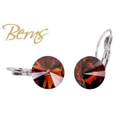 R34334 EARRINGS FR. GALAXY STOPAZ 10MM SS