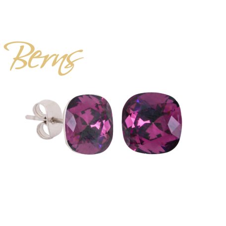 R34361 EARRINGS YLA AMETHYST 10MM SS