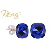 R34369 EARRINGS YLA DKSAPPHIRE 10MM SS