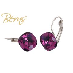 R34389 EARRINGS FR. YLI AMETHYST 10MM SS