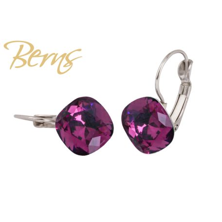 R34389 EARRINGS FR. YLI AMETHYST 10MM SS
