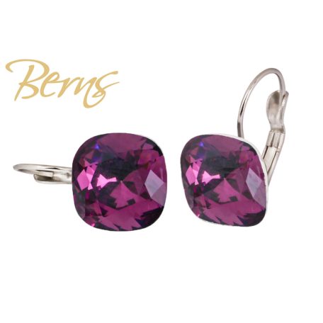 R34392 EARRINGS FR. YLA AMETHYST 12MM SS