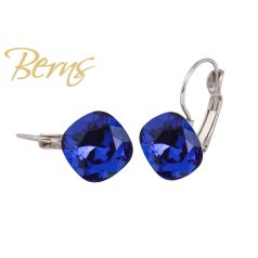 R34405 EARRINGS FR. YLI DKSAPPHIRE 10MM SS