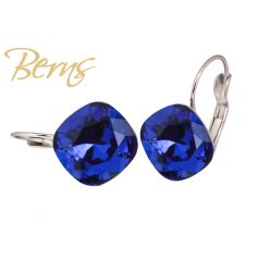 R34406 EARRINGS FR. YLI DKSAPPHIRE 12MM SS