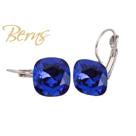 R34407 EARRINGS FR. YLA DKSAPPHIRE 10MM SS