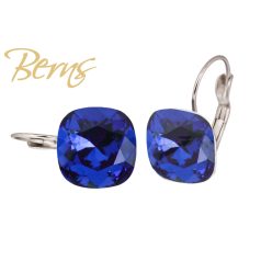 R34408 EARRINGS FR. YLA DKSAPPHIRE 12MM SS
