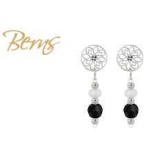 R34442 EARRINGS ROSELLE WHITE-JET SS