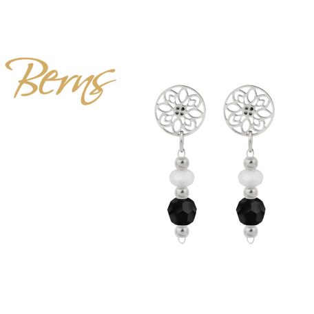 R34442 EARRINGS ROSELLE WHITE-JET SS