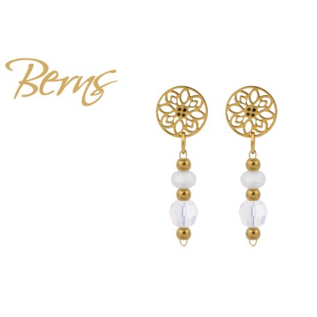 R34448 EARRINGS ROSELLE WHITE GO