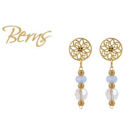 R34449 EARRINGS ROSELLE LTBLUE GO