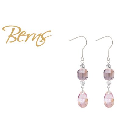 R34467 EARRINGS MIDNIGHT ROSE SS