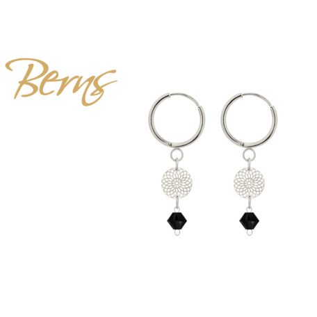 R34468 EARRINGS FLORIN JET SS