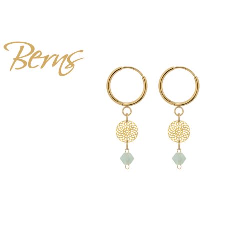 R34477 EARRINGS FLORIN CH.OPAL.SH GO