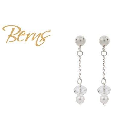 R34494 EARRINGS MIRIANA WHITE-CRY SS